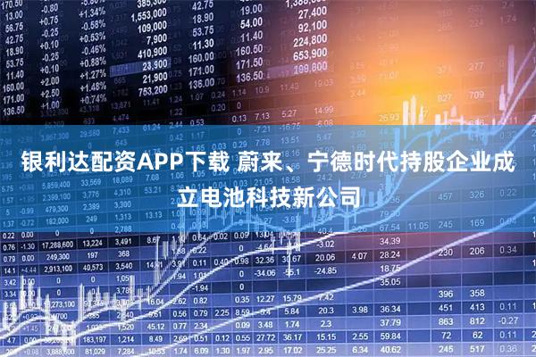 银利达配资APP下载 蔚来、宁德时代持股企业成立电池科技新公司