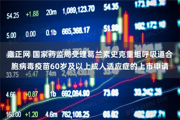 嘉正网 国家药监局受理葛兰素史克重组呼吸道合胞病毒疫苗60岁及以上成人适应症的上市申请